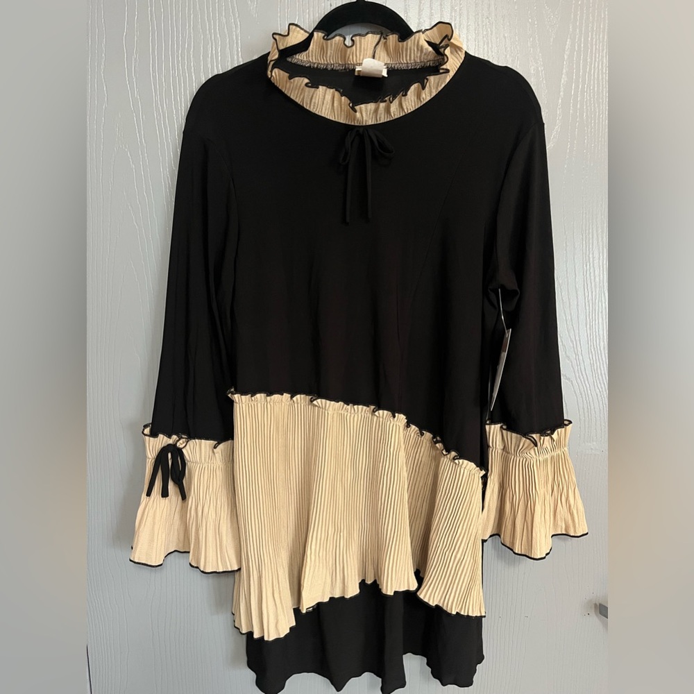 Zadie bs Valentina pleated Top. Size medium